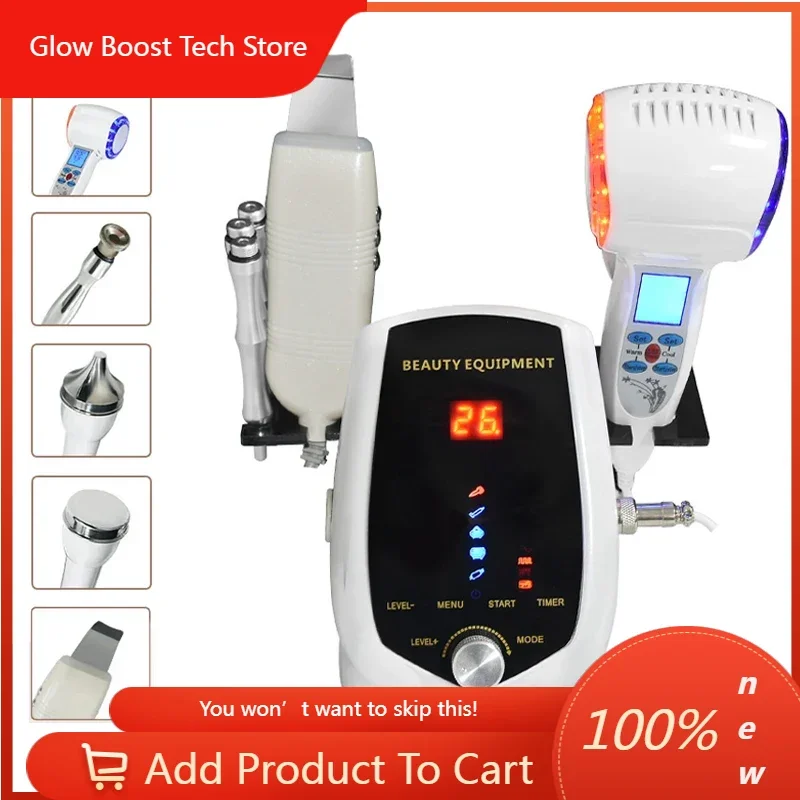 

Многофункциональный аппарат для микродермабразии с алмазными насадками, ультразвуковой скрабер для ухода за кожей, профессиональные инструменты для очищения кожи, косметический салон