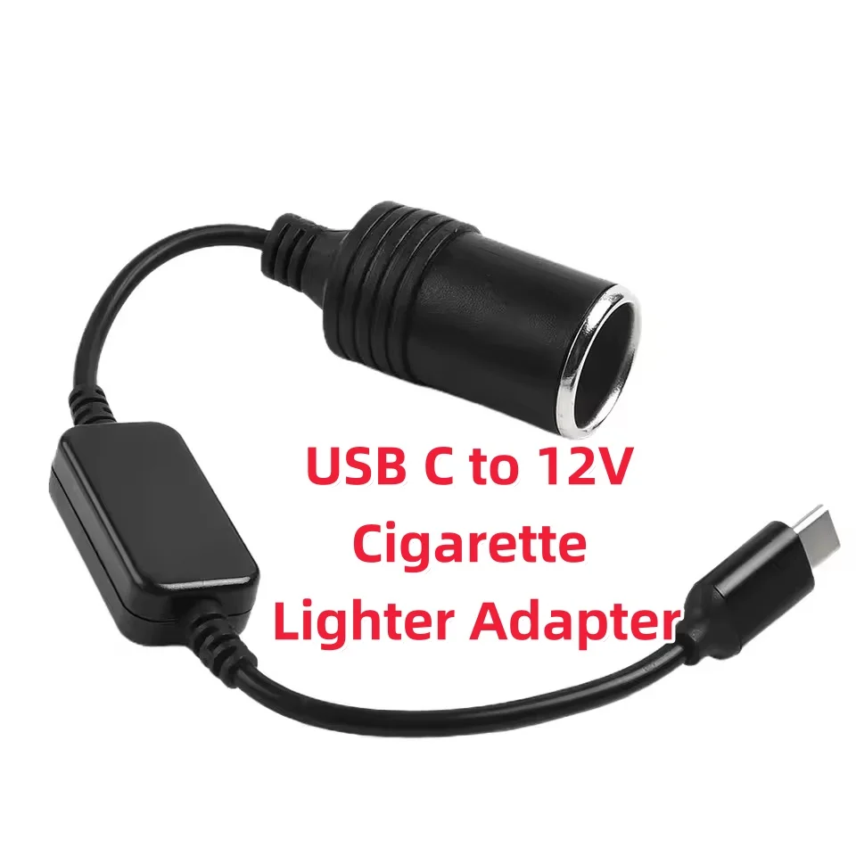 

12V Cigarette Lighter Adapter (USB C to) - Power for Dash Cam GPS Car LED Light Strips Power Bank