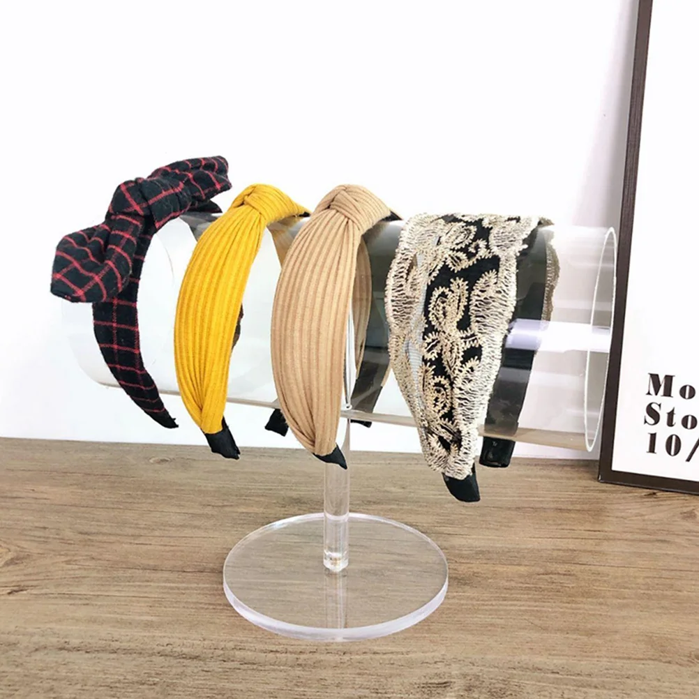 Organizador de diadema, soporte de exhibición acrílico transparente, soporte ligero para accesorios de cabello para niñas, almacenamiento de diadema
