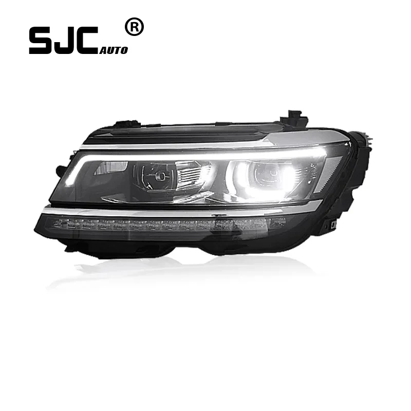 

SJC Auto Dynamic Turning signal Headlamp for VW Tiguan Headlights Look LED DRL Dual Beam Projector 17-21 Daytime Running Lamps