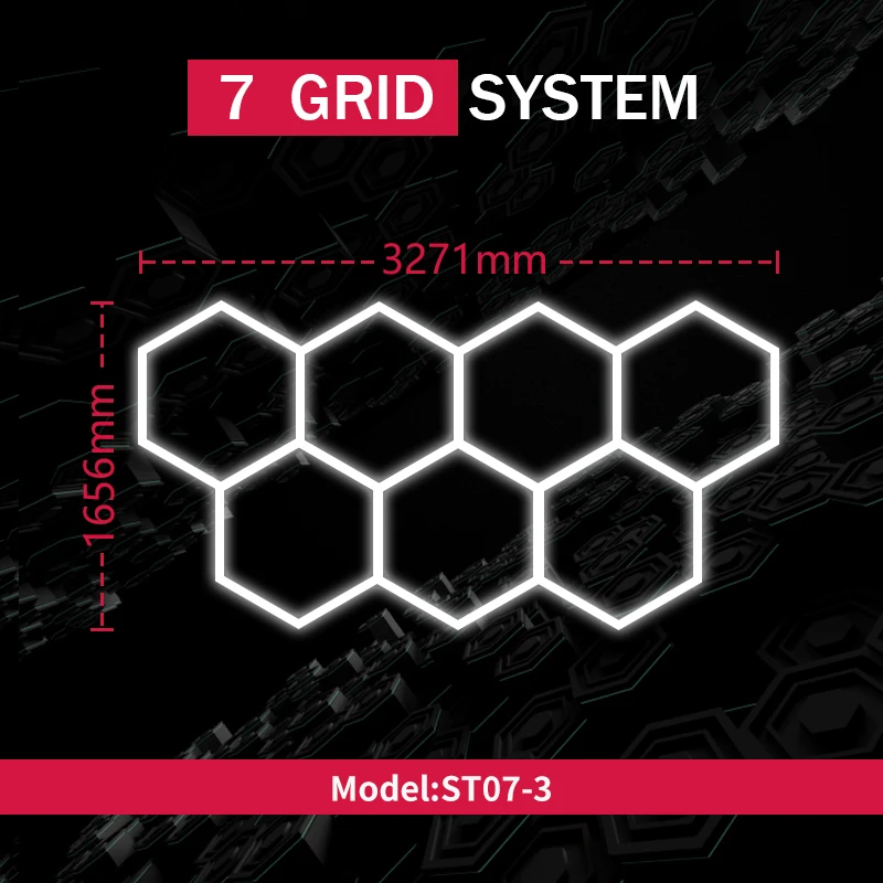 202W Auto Repair Work Lighting Commercial Car Detailing Led Garage Honeycomb Light