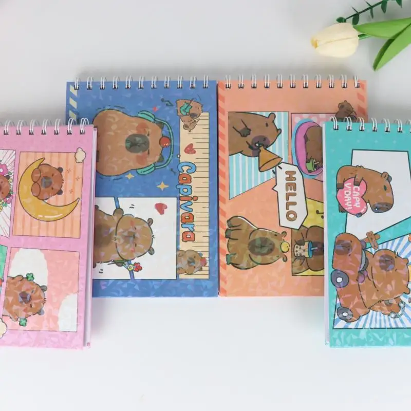 Креативная милая книжка-раскраска с персонажами капибары, детская книжка-раскраска с изображением животных, граффити, книга для рисования, детский подарок на день рождения