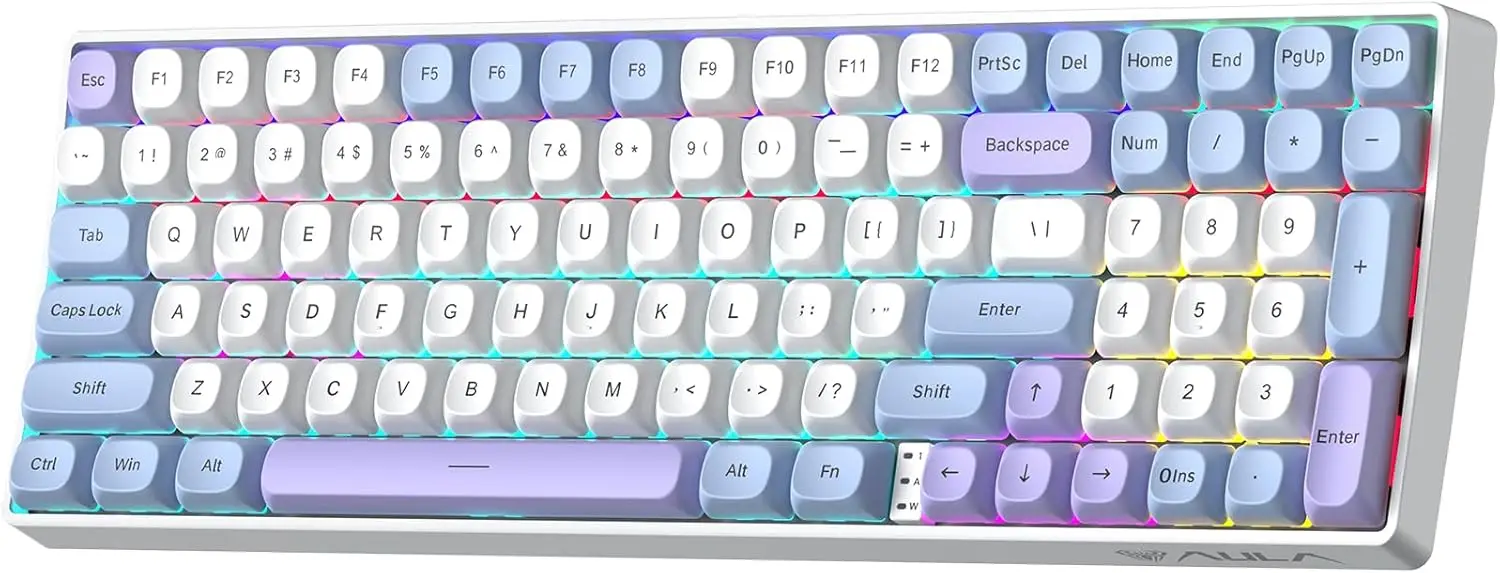 

Aula S100 Pro Wireless Gaming Keyboard, RGB Mechanical with Number Pad, Tri-Mode (Bluetooth/2.4GHz/USB-C), Red Switch, PC/Mac/Xb