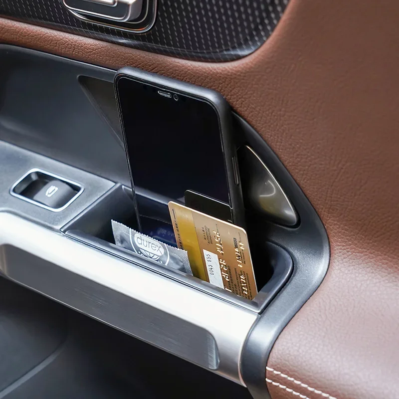 2 قطعة لمرسيدس بنز EQA EQB GLB GLA B الفئة W247 X247 H247 2020 - 2024 صندوق تخزين باب السيارة مقبض حقيبة الملحقات الداخلية #2