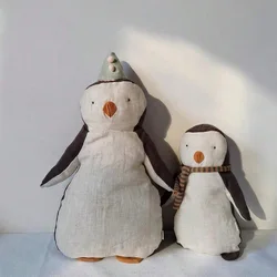 Nordic Style Little Penguin Doll ,Comfortable Hat Scarf Penguin Doll ,Baby Sleeping Doll ,Birthday Gift Children's Room Props