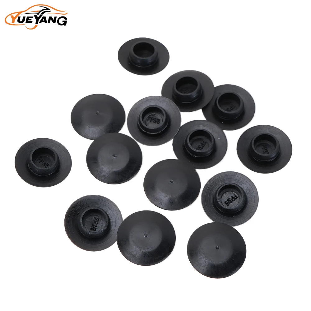 YUEYANG 100PCS Car Hole Plug Car Door Rubber Plug Universal Black Rubber Body Sheet Metal Hole Plugs T56 Pl3/8' (0.375 inch)