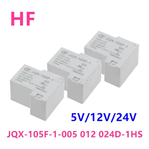 1Pcs 새로운 원본 HF/JQX 105F -1 -005D 012D 024D -1HS 30A 240VAV 4PIN DC5V 12V 24V 릴레이 HF105F-1-005D-1HS JQX-105F-1-220A-1HS