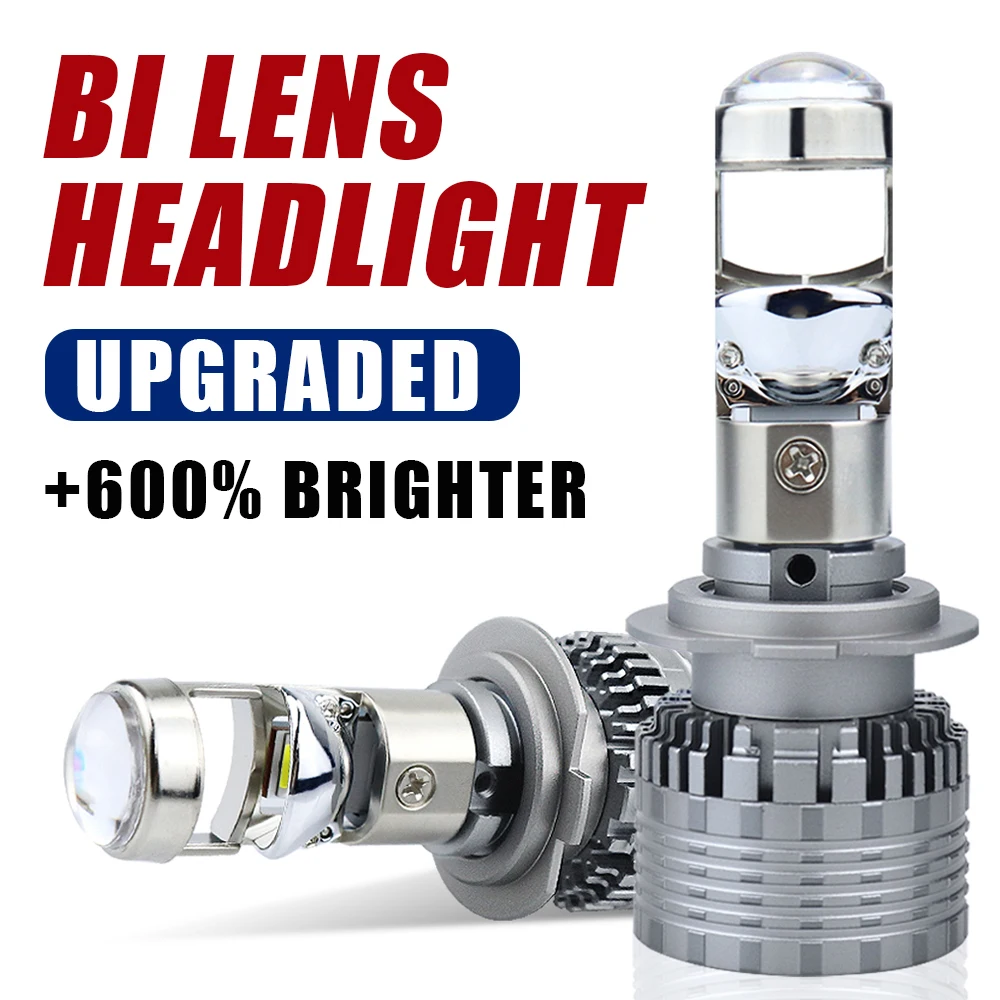 

Bi LED H4 H7 Projector Lens H11 9005 HB3 9006 HB4 High Low Beam Car Headlight Bulb Canbus Lamp For Car/Motorcycle 12V LHD