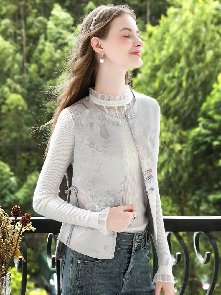 

I BELIEVE YOU New Chinese Style Vest Fall Clothes 2024 Women Luxury Original Design Office Lady Casual Basics Coat 2244185828