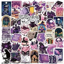 10/30/50PCS Purple Witch Reading PVC Sticker Aesthetic Colored DIY Decoration Scrapbooking Hand Accounting Supplies