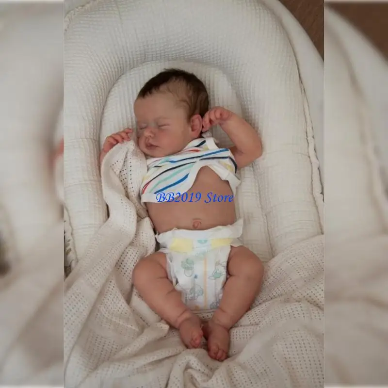 

Q0KB Спящая кукла Глаза Закройте перерожденный ребенок 19 Baby Toy Mife Vinly Mife Bod