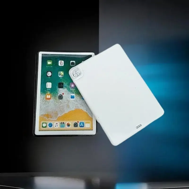 Accessoire pour mini ordinateur portable et tablette pour maison de poupée, modèle à l'échelle 1:12, décoration de mini ordinateur DIY