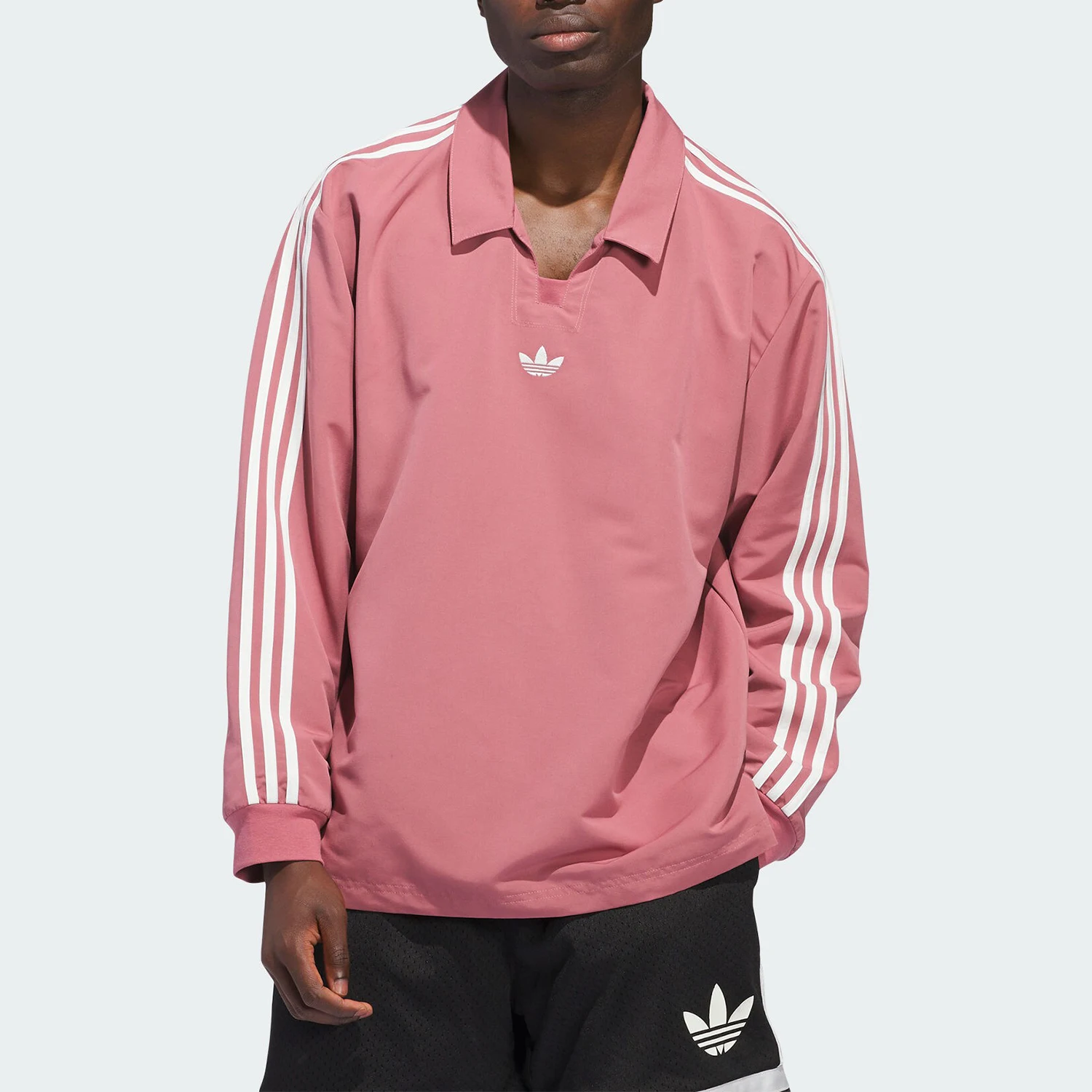 

Adidas Official Genuine Originals Men's and Women's Striped Casual Lapel Sports Long Sleeve IY7375
