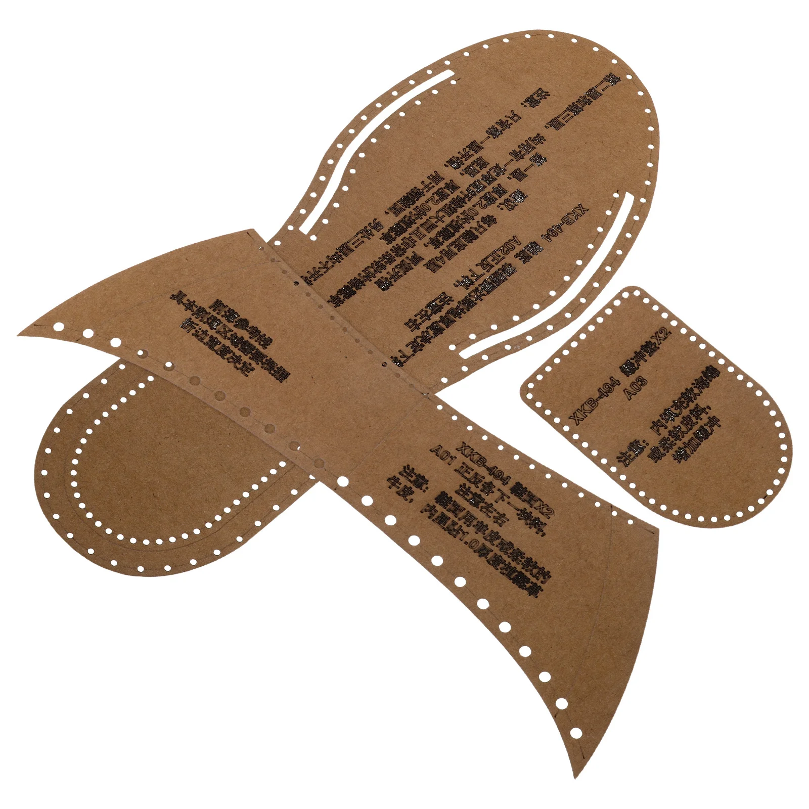 

1Set Slippers Pattern Template Kraft Paper for DIY Sandals Leathercraft Mold Stencil Slippers Production