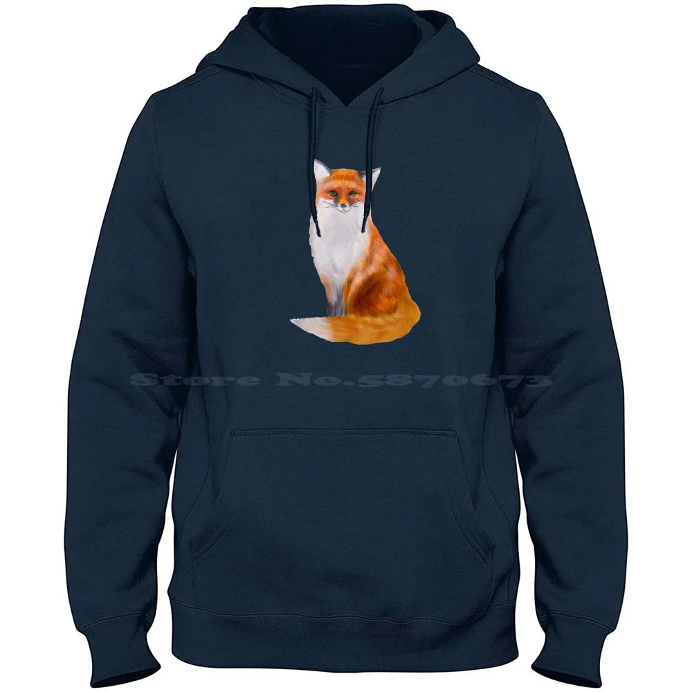 Fox Painting Tatra Cottage 100% Cotton Hoodie Red Fox Tatracottage Tatra Cottage Fox Art Fox Painting For Illustration