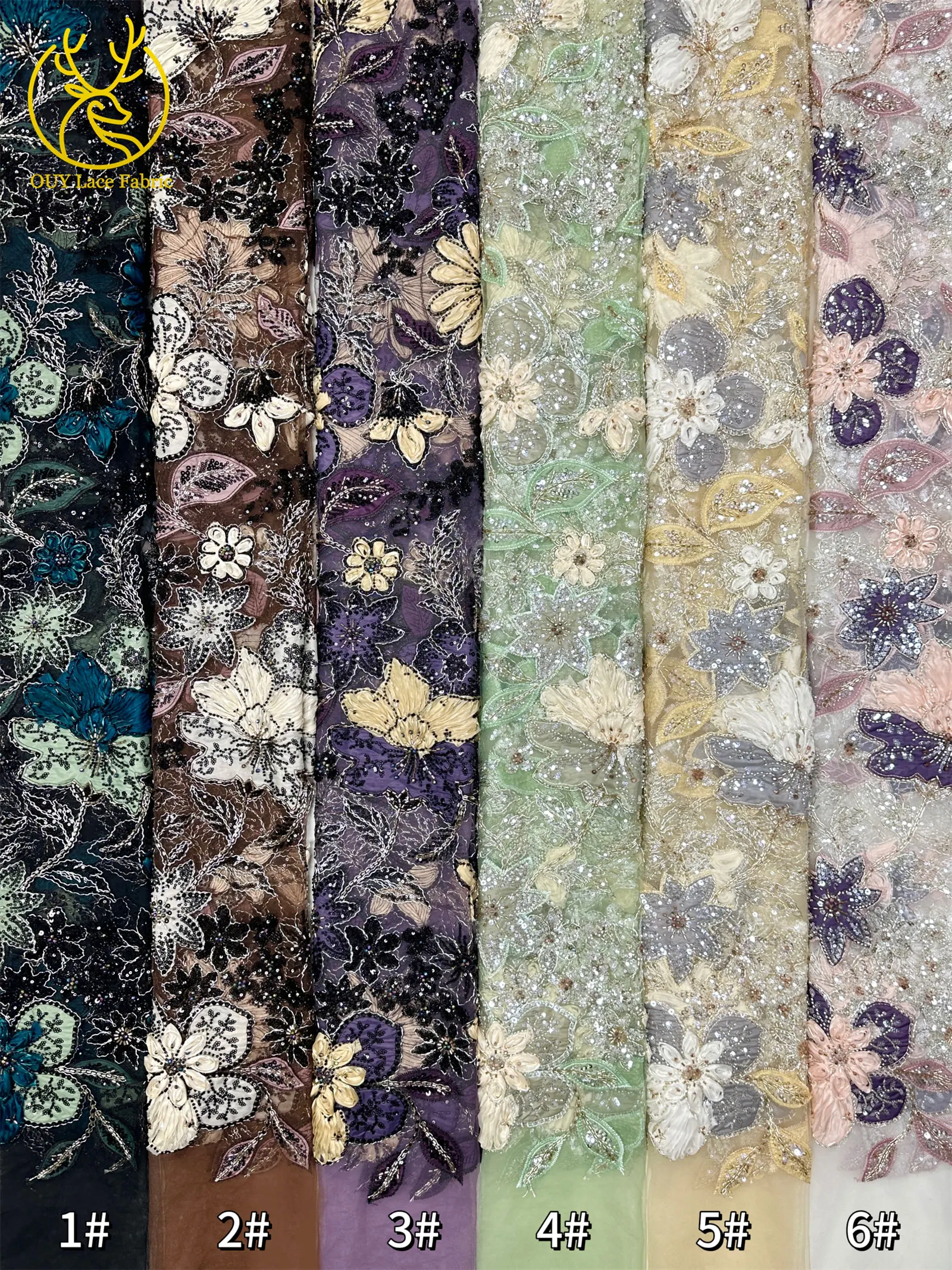 Modische Afrikanische Stickerei Perlenverzierte Tüllspitze 2026 Französische Pailletten Tüll-Netzspitze Nigerianisches Brautkleid Nähmaterial – Detail 22
