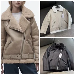 Amazon's hottest fur all-in-one jacket for women winter new thickened warm leather jacket