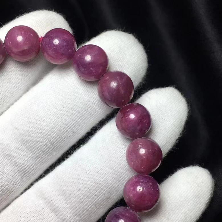 Genuine Natural Red Ruby Gemstone Round Beads Stretch Crystal Beads Bracelet 10.6mm Rare Ruby Fashion Rare Jewelry Burma AAAAA