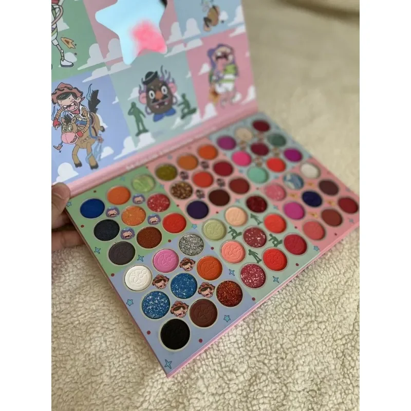 Little Monster 54 Make Eyeshadow Palette with Brush Matte Pigment Eye Shadow Powder Metallic Glitter Make up Cosmetic