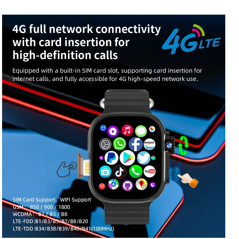 

Смарт-часы DW100 Pro, 2,29 дюйма, разблокировка по отпечатку пальца Amoled, умные часы с поворотной камерой, GPS-позиционирование, навигация, социальный чат