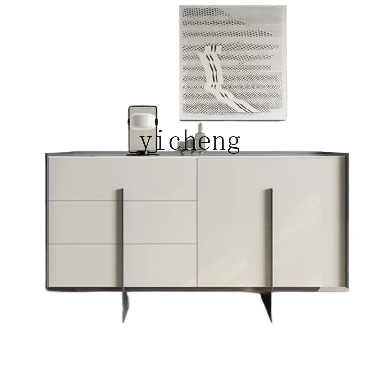 

solid wood dining side cabinet modern simple living room rock slab tea cabinet dining room partition entrance storage chest