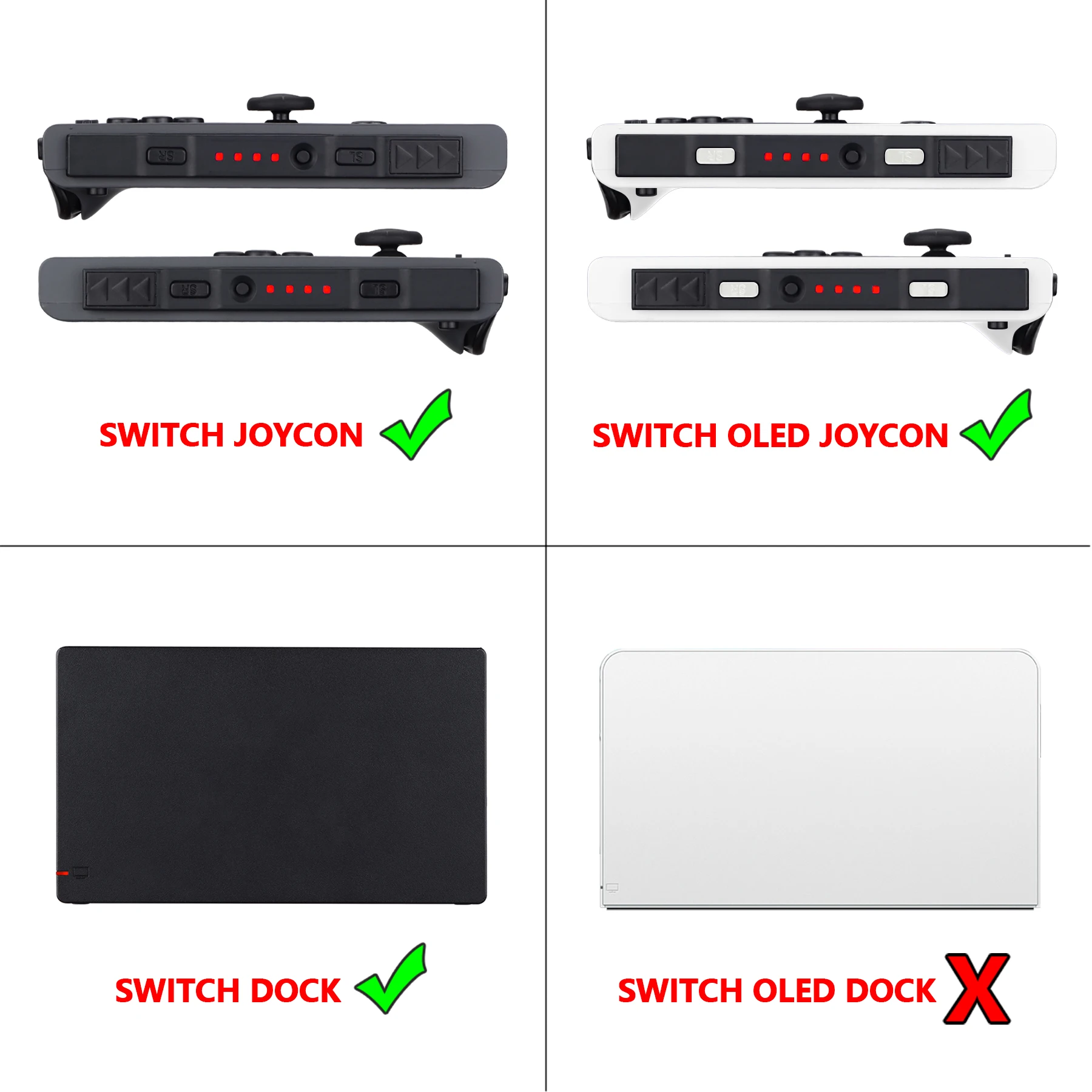 EXtremeRate Đom Đóm Chỉnh LED Bộ Cho Nintendo Switch Joycons Dock NS Joycon SL SR Nút Nơ Dây Nguồn Flex Cable Báo Hiệu Nguồn Điện đèn LED