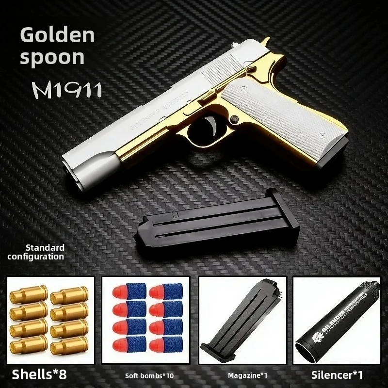 Newest Shell Ejecting Airsoft Pistol Soft Bullet Toy Gun for Children Boys Outdoor Shooting Game Gift