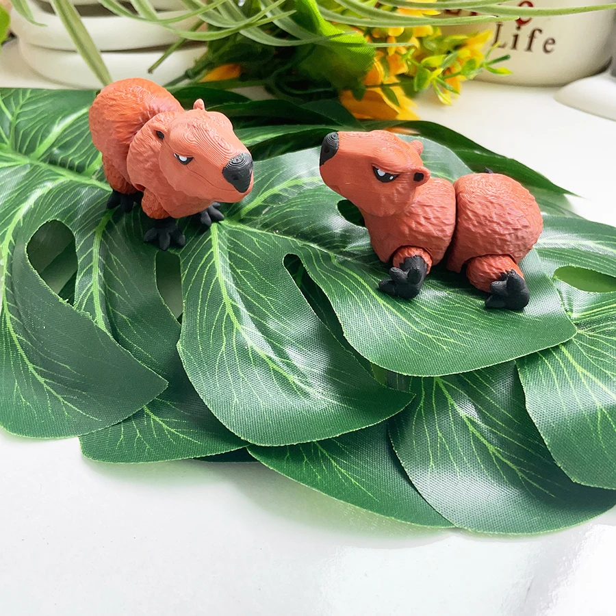 3d Printing Cute Kapibala Dolphin Model Plastic Ornament With Movable Joints Creative Desktop Decoration Sculpture Ornament