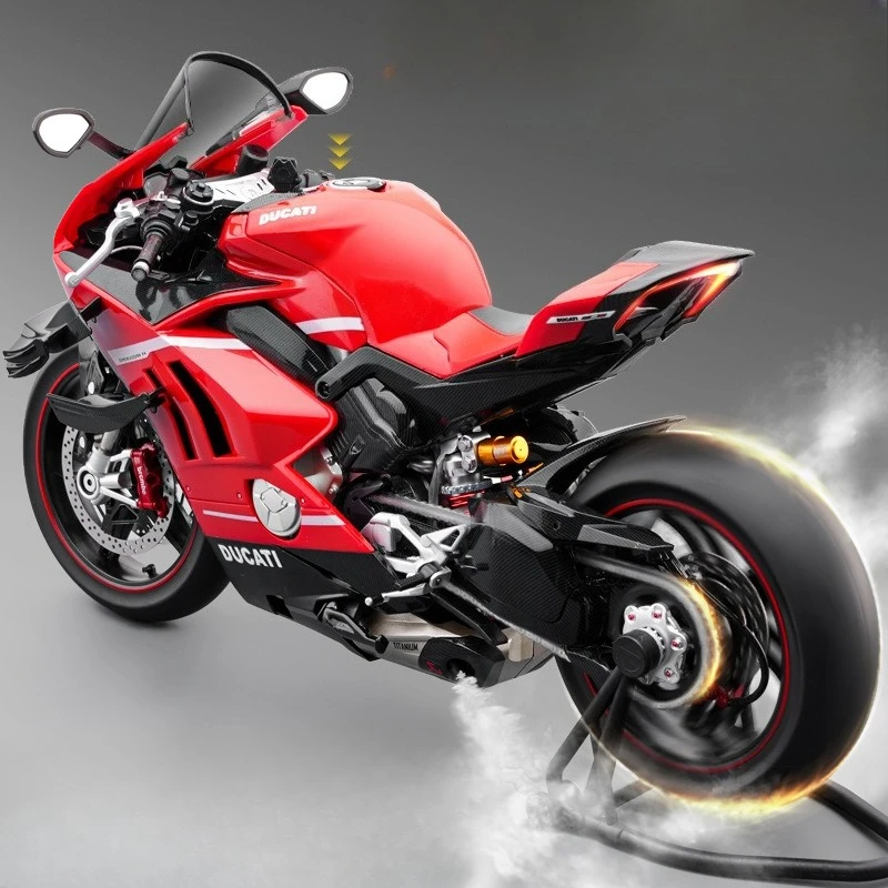 

1: 7 Super large V4s spray alloy motorcycle simulation can start the motorcycle model collection pendulum