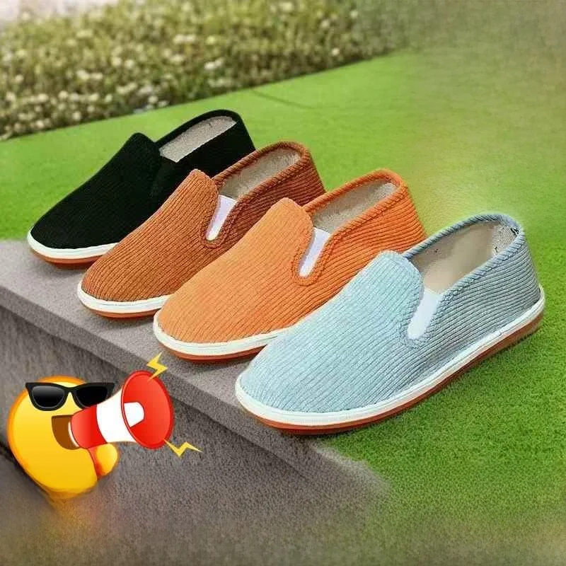 

Handmade Linen Thickened Elastic Band Breathable Casual Shoes for Men And Women Anti-Odor All-Season Multi-Layered Sole