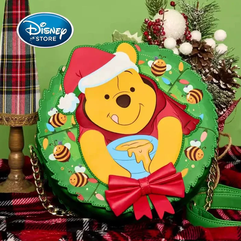 

Disney Christmas Winnie the Pooh Tigger Backpack Girl Wreath Shoulder Bag Plush Backpack-The Best Birthday Gift