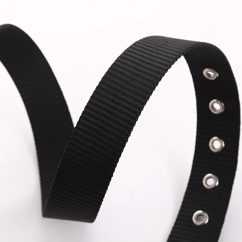 Canvas Belt For Man Designer Waistband Solid Color Black Buckle Men Luxury Brand High Quality Fashion Trouser Belt DT049