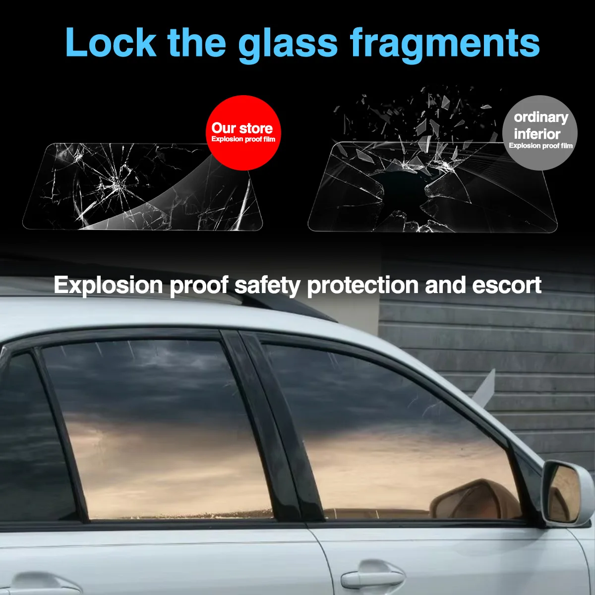 1/3M Car Gradient Car Film Frontside Side Windshield UV Protected Heat Insulation Color Change Film Exterior Accessories image 6