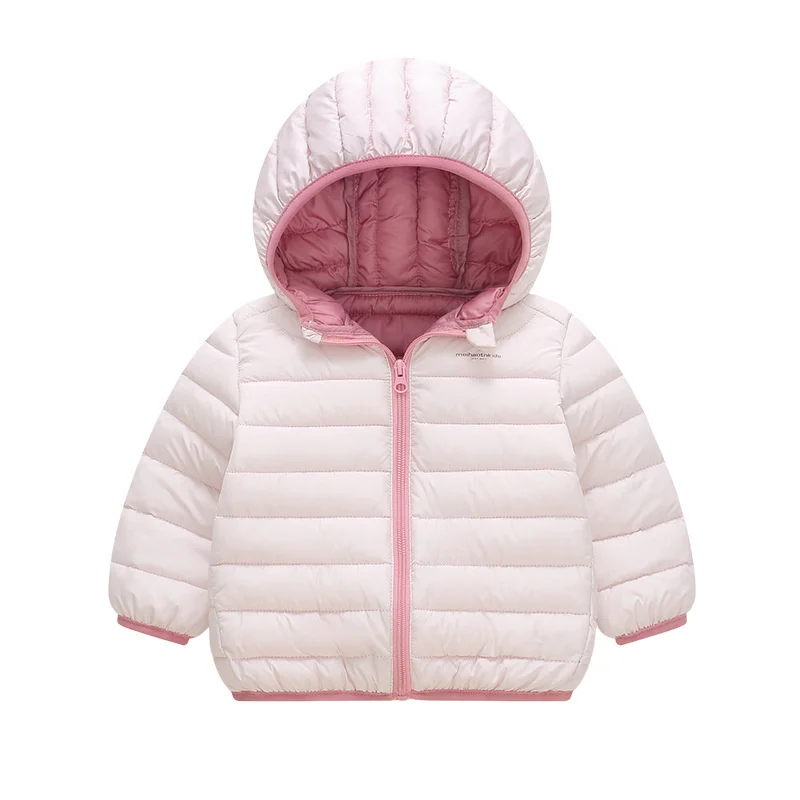 Kids Hooded Down Coats Children Solid Comfortable Winter Warm Versatile Jacket Girl Casual Outdoor Thermal Thick Outerwear Yk129