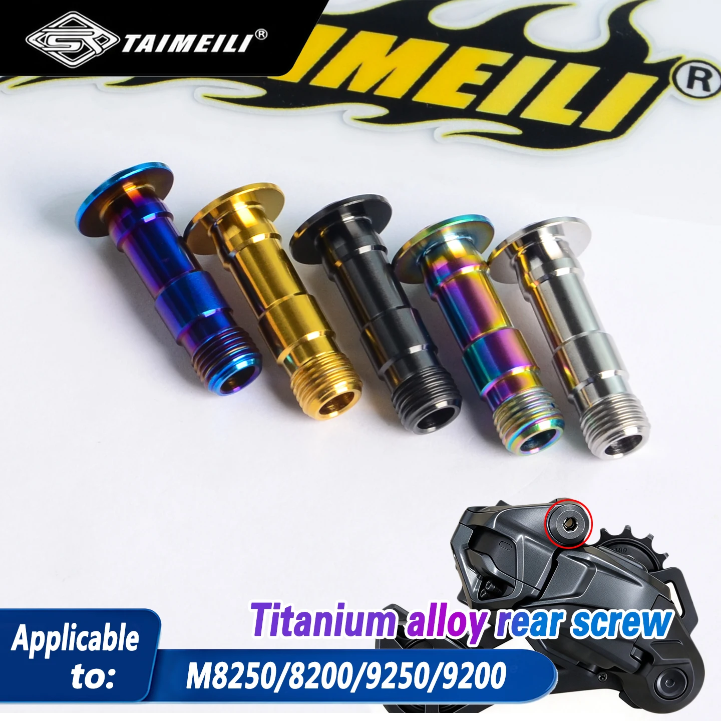 TAMEILI  titanium alloy Rear Derailleur Screws, suitable for Shimano M8250 bicycle repair GR5 TC4
