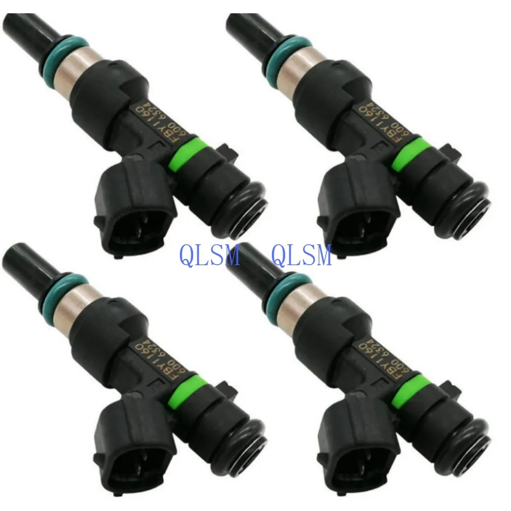 4Pcs 16600-ED000 Fuel Injector For Nissan Versa Tiida Micra Note Qashqai Cube 1.6L FBY1160 Auto Engine Nozzle System Set