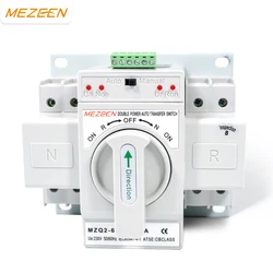Nice Price MEZEEN MZQ2N-63 Series Double Power Source 2 Pole 63A Generator Automatic Transfer Switch ATS