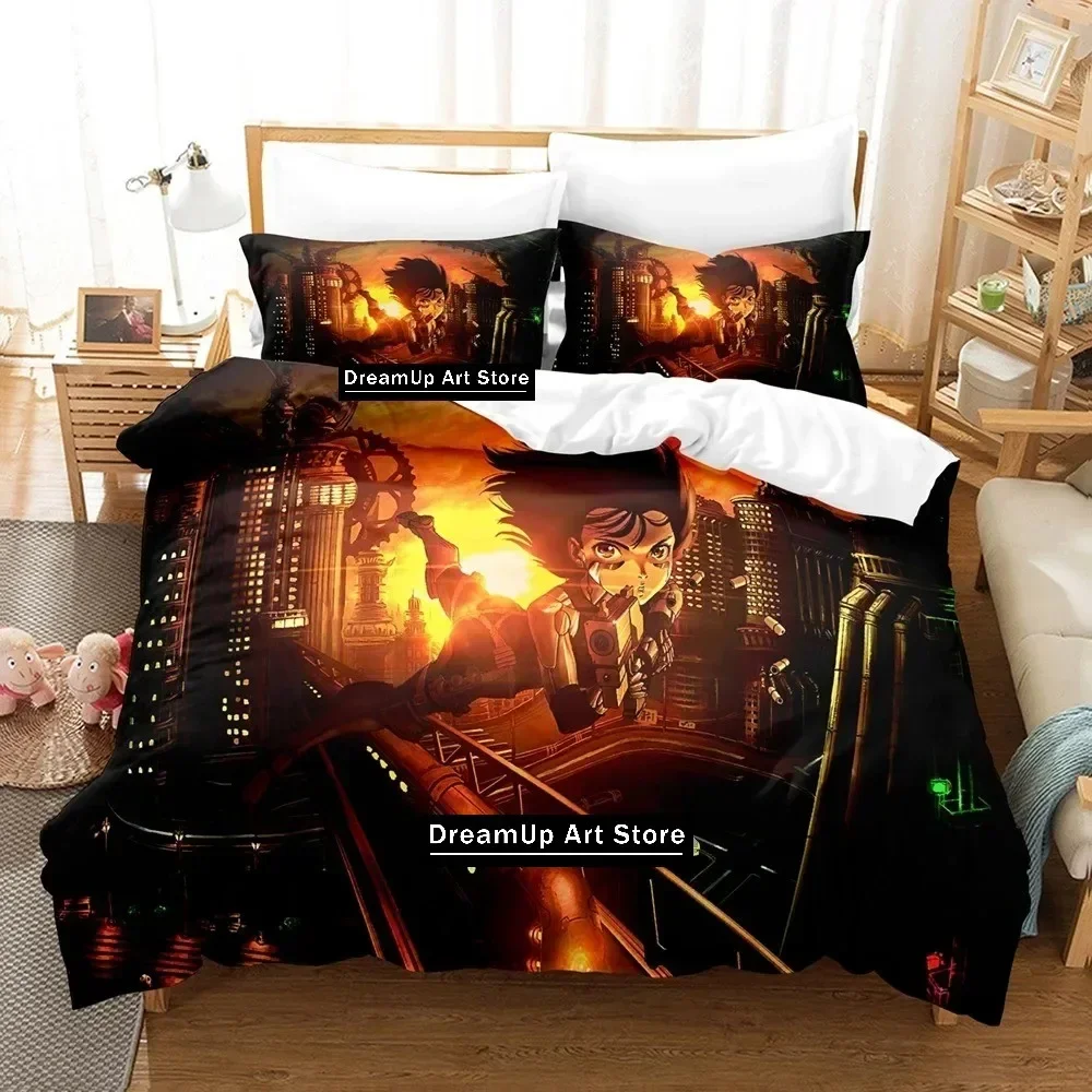 Anime Battle Angel Alita Bedding Set Quilt Cover Bed Cover with Pillowcase Twin Single Queen King Size Boys Adult Home Textile