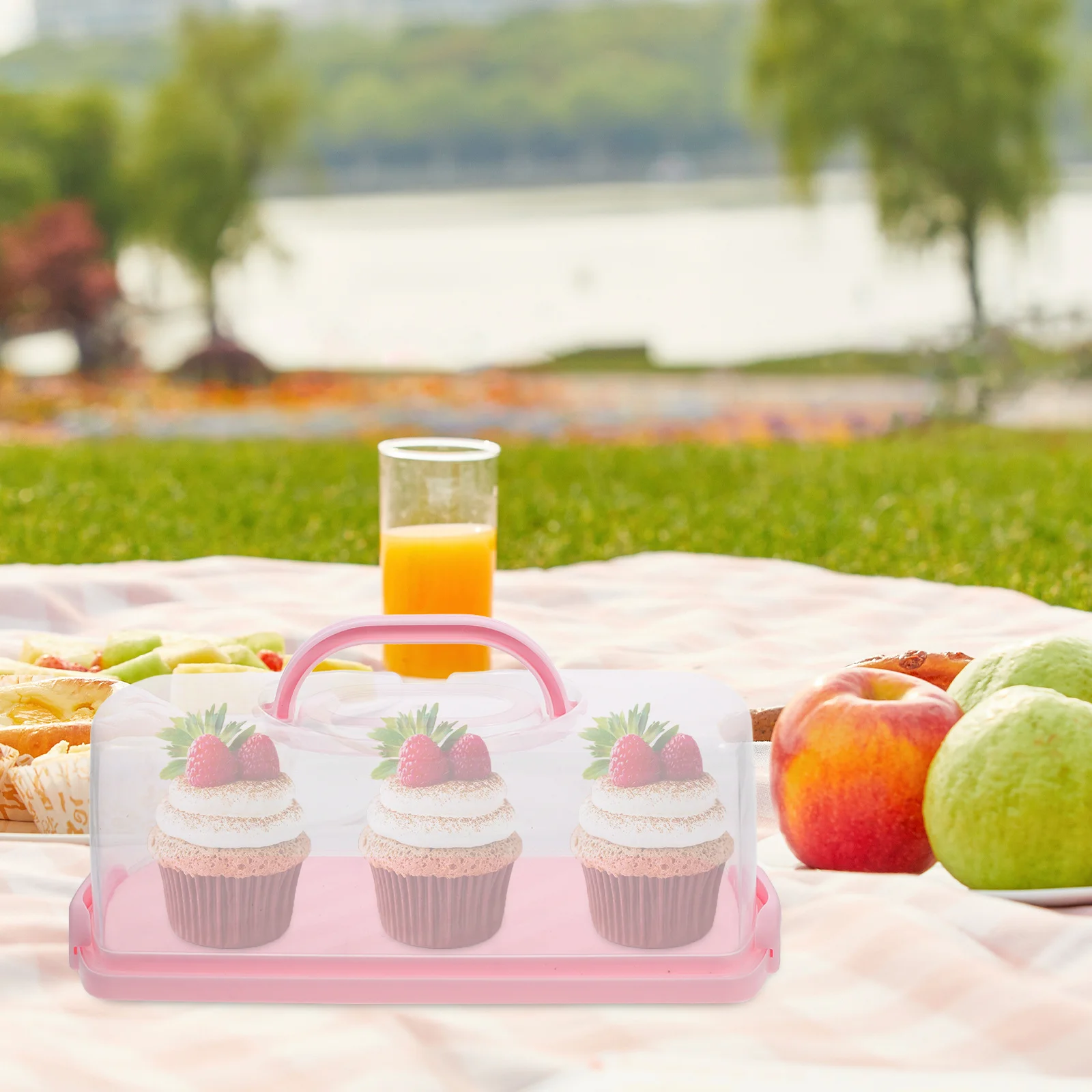 

Portable Airtight Bread Container 35cm Transparent Reusable Cake Storage Box for Loaf Keeping and Carrying