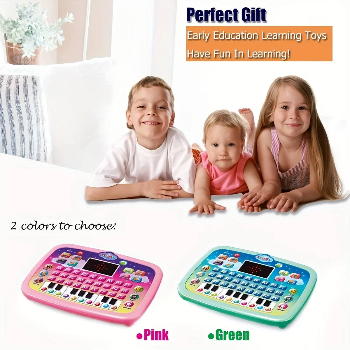 Kids Tablet Toddler Learning Mat With Led Screen Teaches Music And Math For Early Childhood Educational Electronic Toys