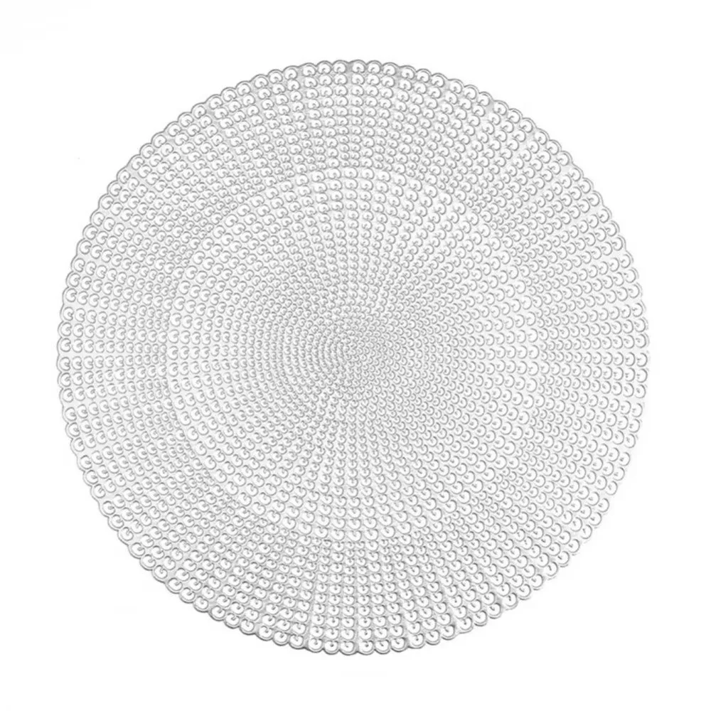 New 38cm Cup Coaster Hot Stamping Non-slip Heat Insulation Pad Restaurant Supply Plastic Dining Drinking Cup Table Placemat