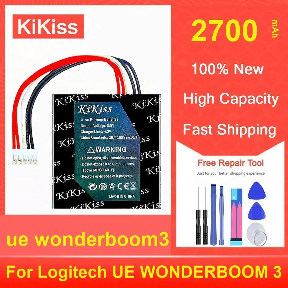 Компоненты динамика Bluetooth, аккумулятор, хорошая низкая температура для Logitech UE Wonderboom 3 Wonderboom3 2700 мАч