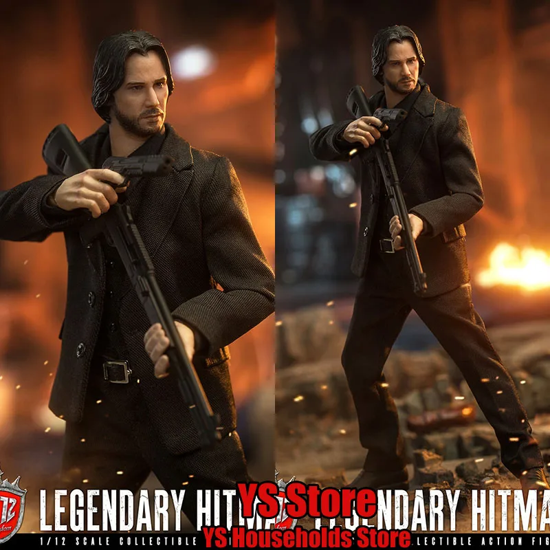 

Kingdom KD-9001 1/12 Movable Keanu Reeves Cloth Action Figure Blood Version Cold Killer Delicate 6" Full Set Soldier Model