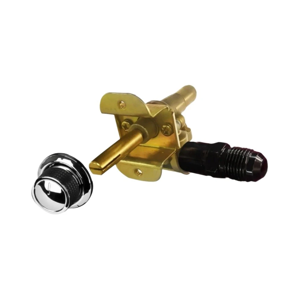 Brass BBQ Gas Grill Control Valve Assembly with Chrome Knob for Outdoor Propane Grills Fire Pits and Patio Heaters