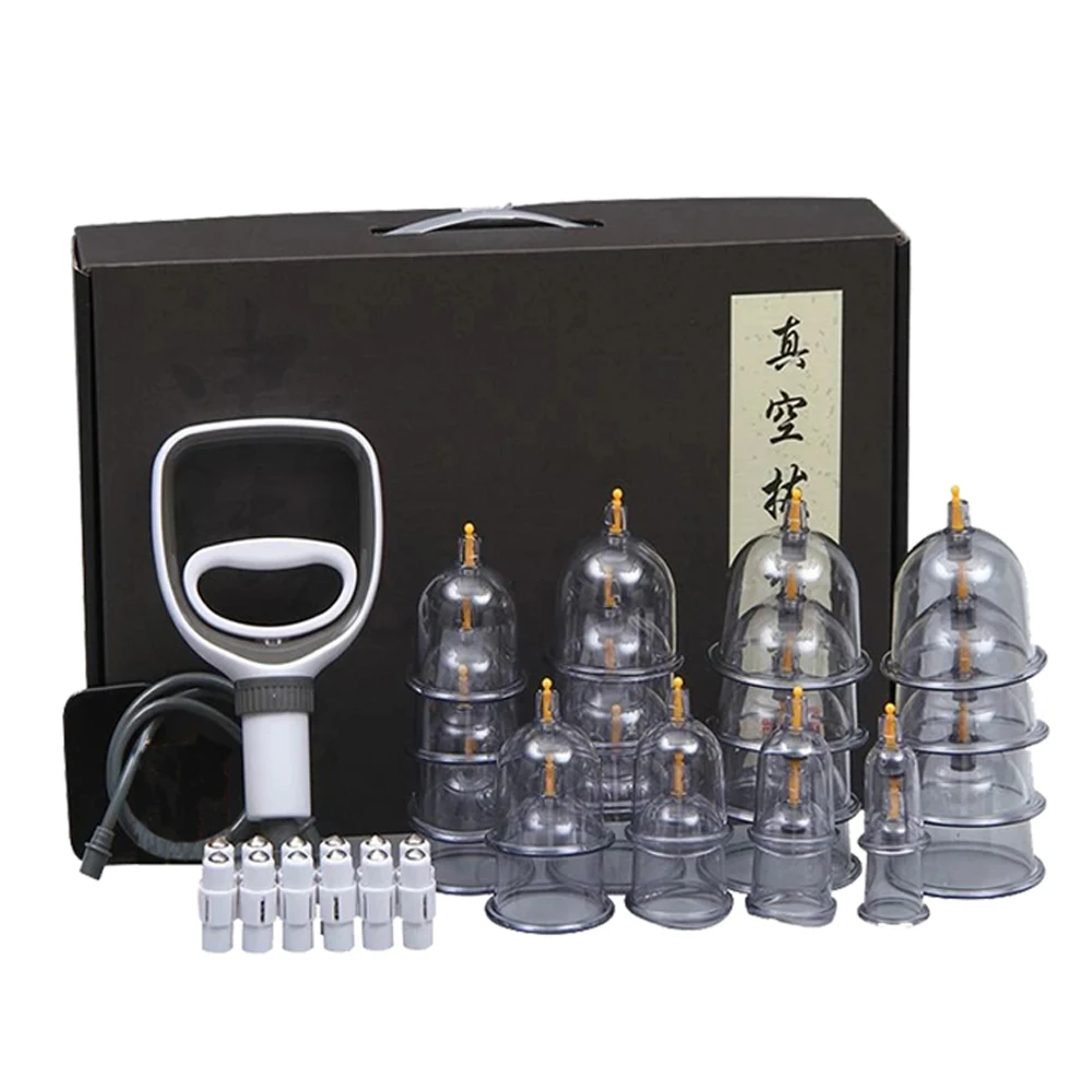 

24/12 Cans Vacuum Cupping Therapy Set Ventosas AntiCellulite Suction Massage Body Cups Physiotherapy Hijama Facial Jars Slimming