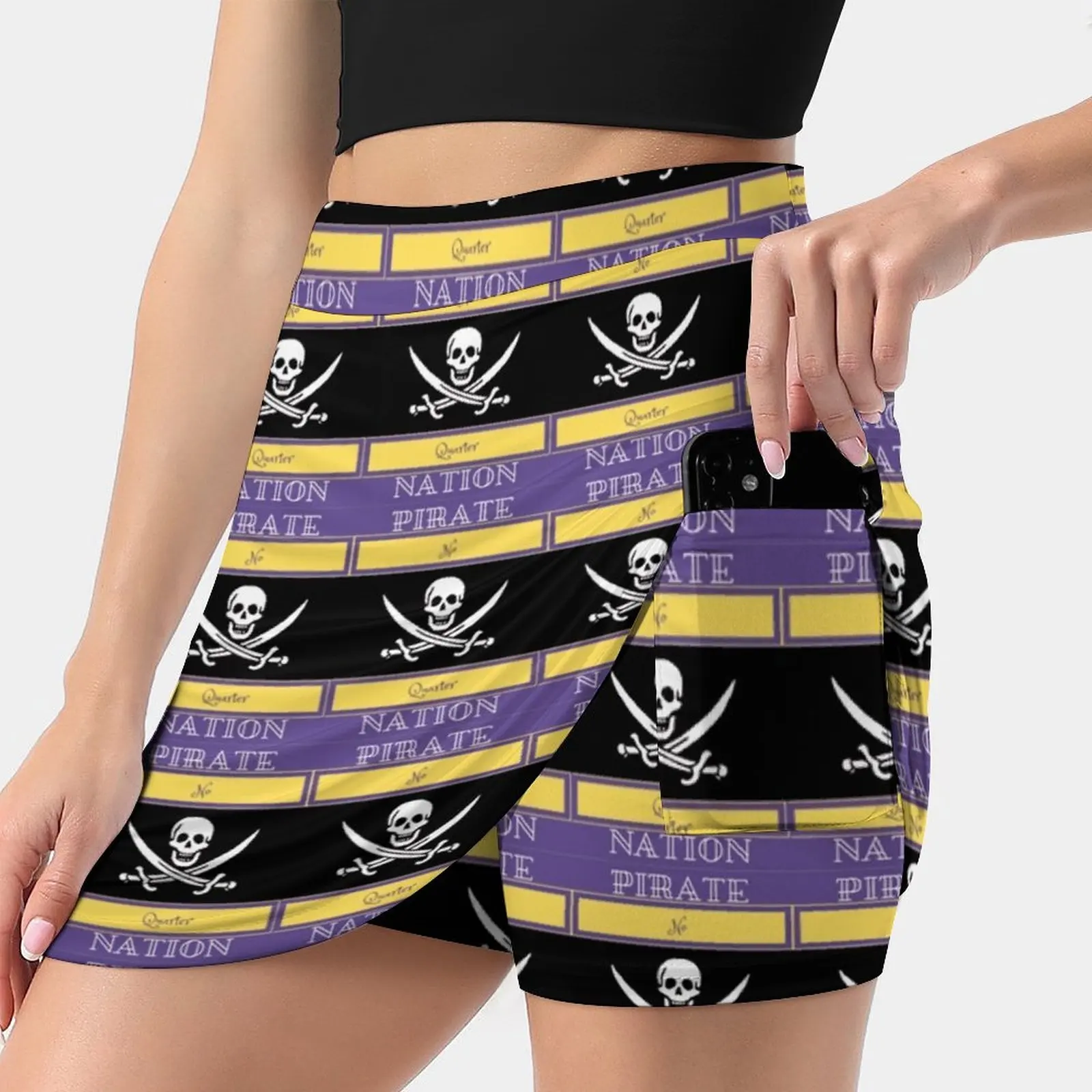 Ecu Pirate Nation , No Quarter Skirts Woman Fashion 2022 Pant Skirt Mini Skirts Office Short Skirt Ecu Pirate Nation No Quarter