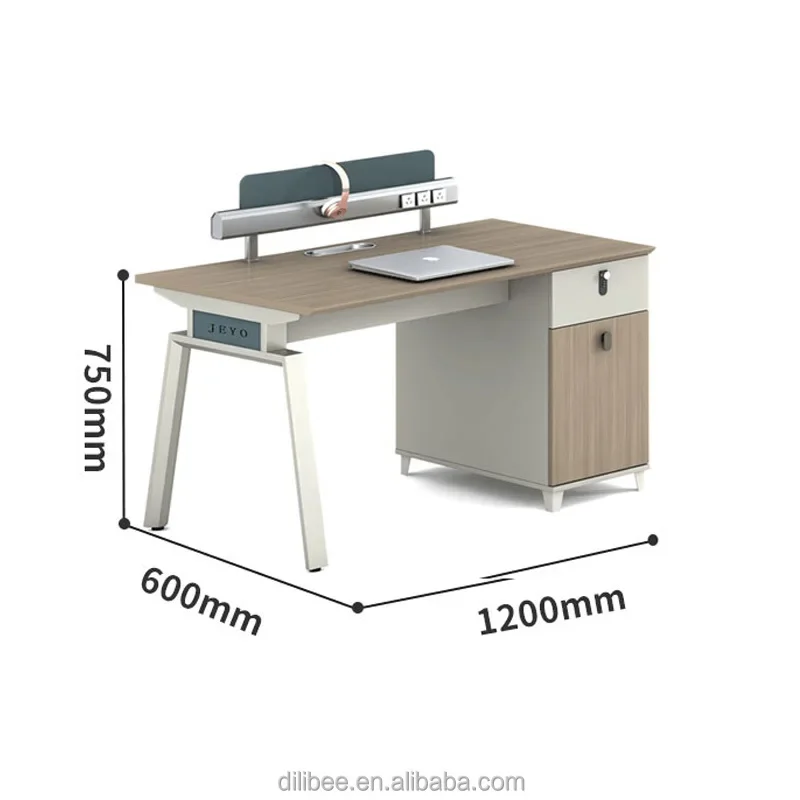 2026 Modern Wooden Executive Desk With Storage Cabinet and Partition Fashion Design Work Station Staff Office Table for Single P