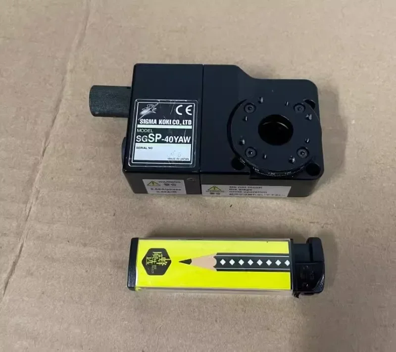 Japan Sigma Optical Machine SGSP-40YAW miniature hollow electric rotary table R-axis worm gear and worm.