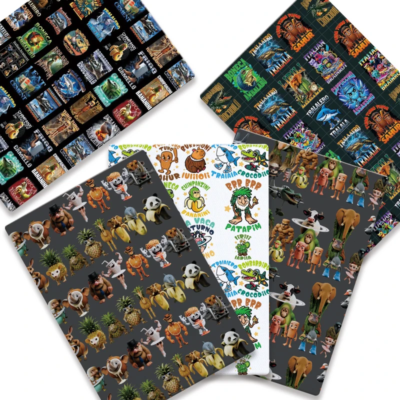 

Cartoon DIY handcrafted patchwork sewing baby dress home bed sheet 140*50CM, printed sewing fabric