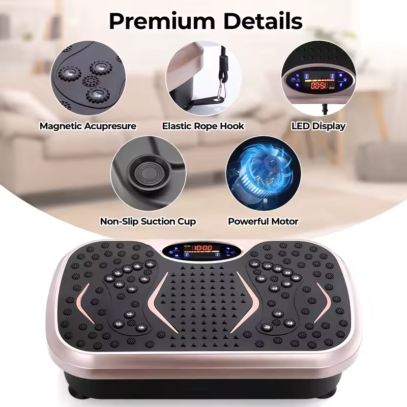 Vibration Plate Exercise Machine, Vibration Plate for Lymphatic Drainage, Whole Body Workout Vibrate Fitness Platform - Image 3